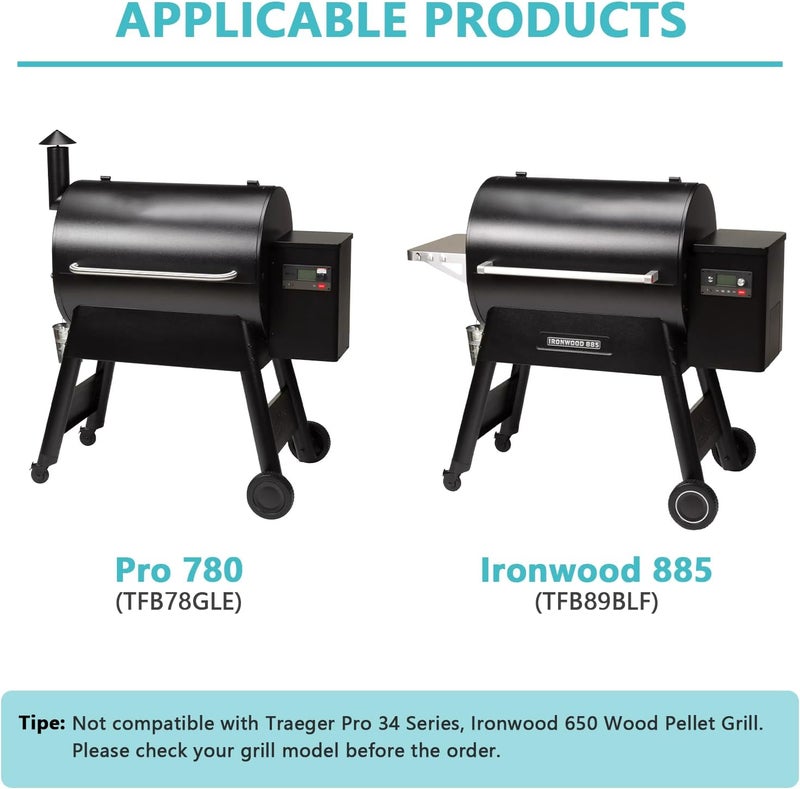 Sunkonny Folding Front Shelf - Replacement for Traeger Pro 780 and Ironwood 885, Grill Accessories 33" L x 12" W BAC442 Grill Table Shelf - Image 5